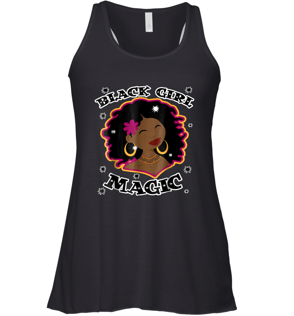 Black Girl Magic Natural Hair T shirt Racerback Tank