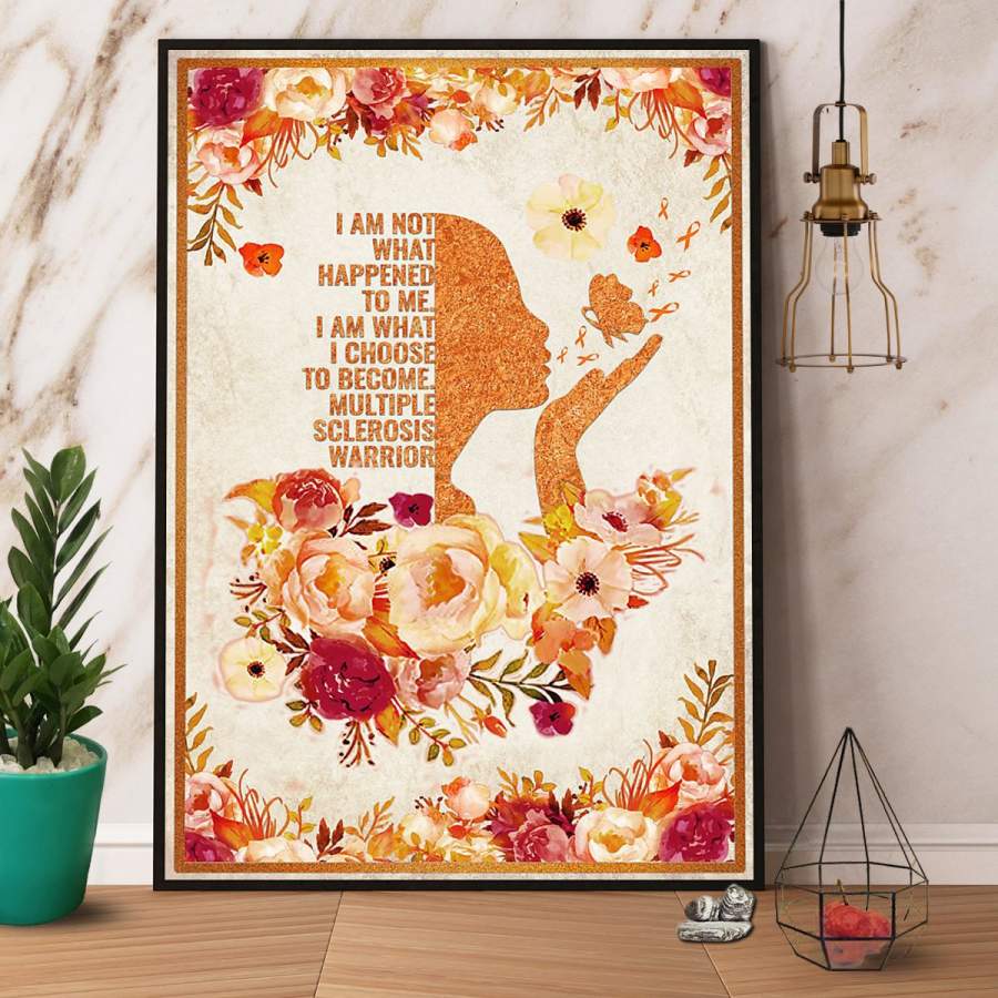 Animal protection awareness i am not what happened to me flowers paper poster no frame/ wrapped canvas wall decor full size