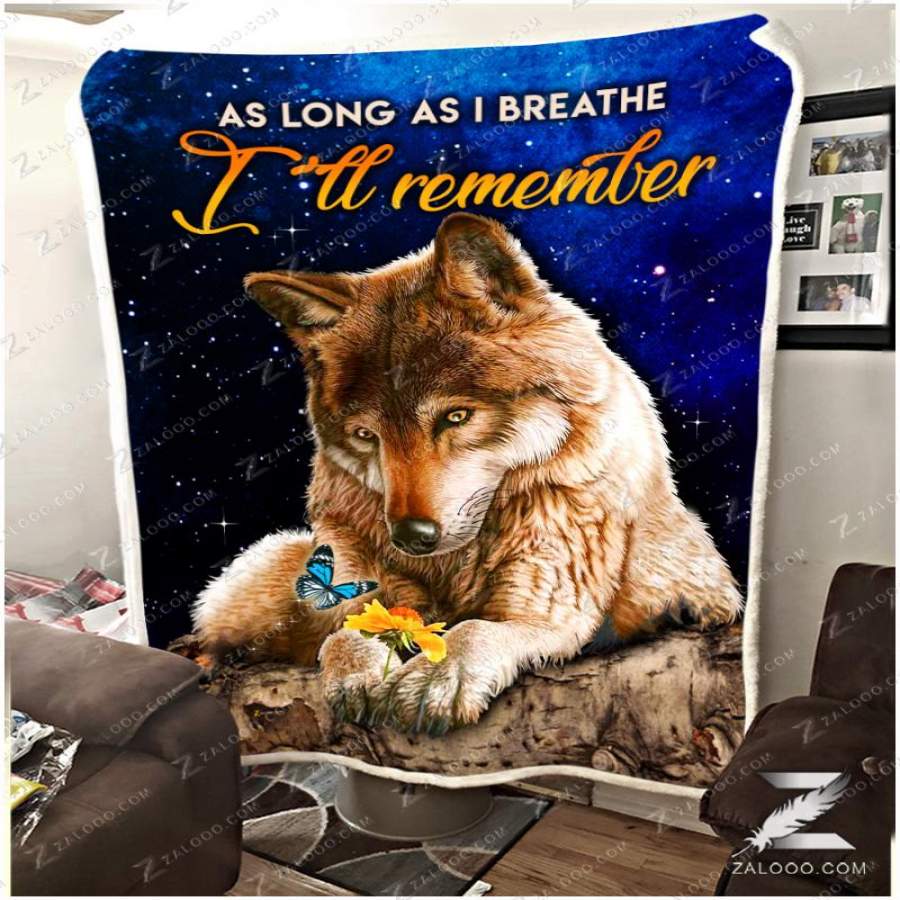 Zalooo – Fleece Blanket – Wolf – I’ll remember