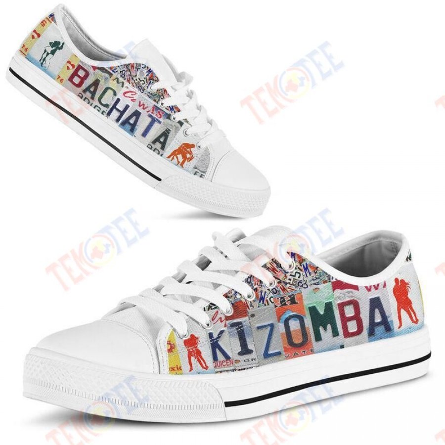 Mens Womens Bachata Kizomba License Plates Low Top Shoes Custom Print Footwear Converse Sneakers TMT286