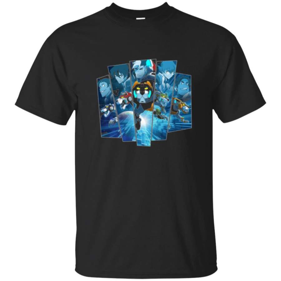 Voltron Legendary Defender 5 Lions In Blue Hue T-shirt