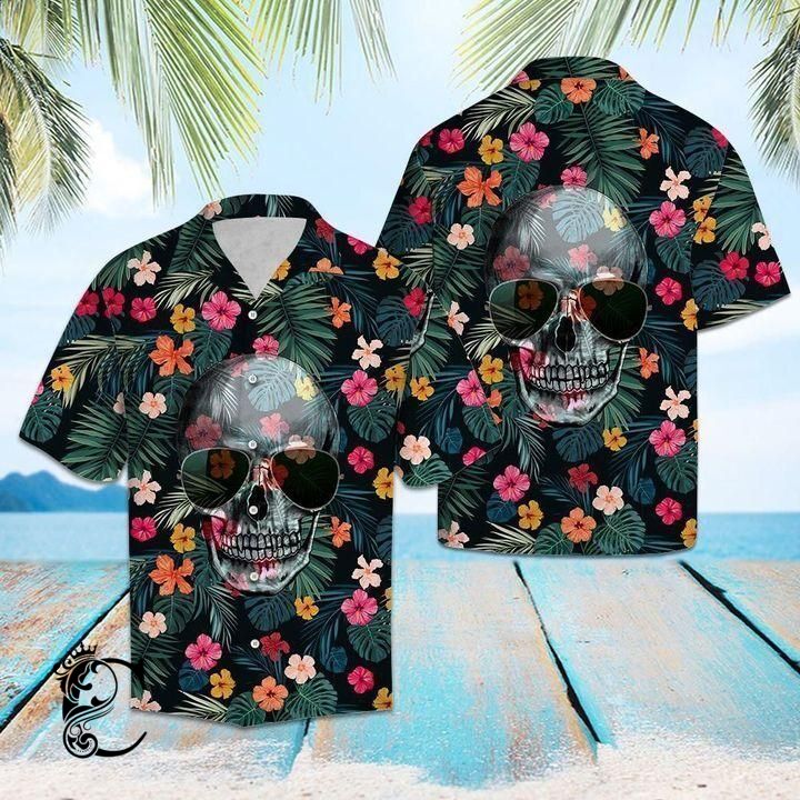 Beach Shirt Order Skull Hawaiian Shirt- Chillicothemall