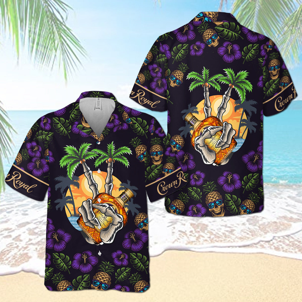 Crown Royal Skeleton Hawaii Shirt Ha69659