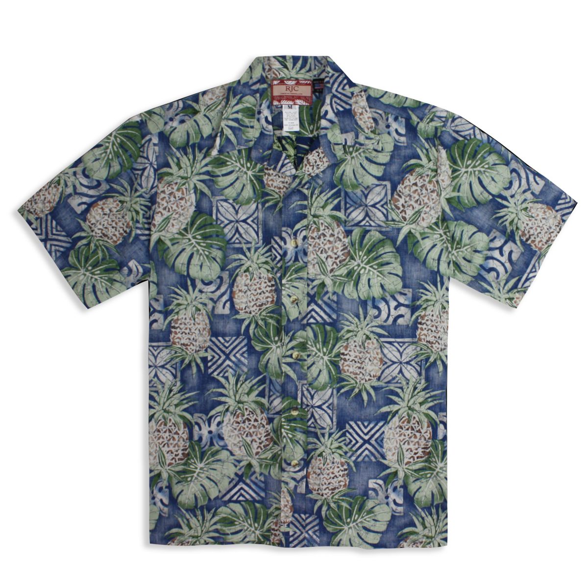 Pineapple Tapa Blue Unique Design Hawaii Shirt Ha46944