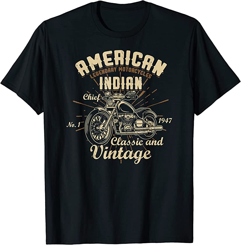 American Legendary Motorcycles Indian Chief Classic Vintage T-Shirt