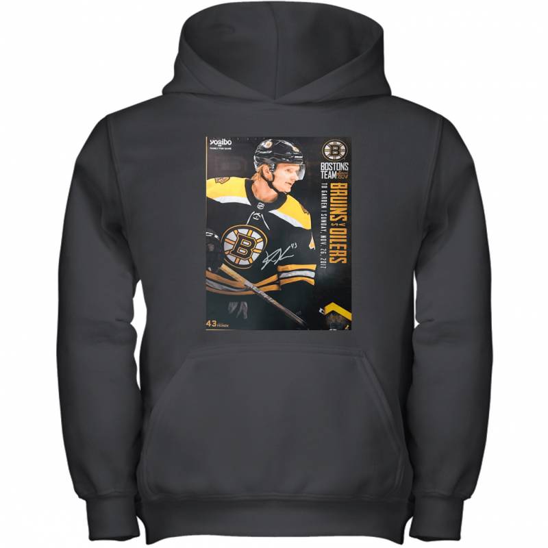 Danton Heinen Boston Bruins Signed Autographed 2017 18 Game Day Youth Hoodie