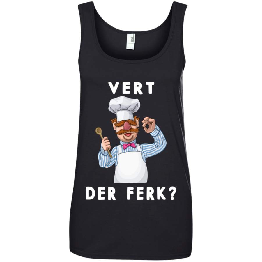 AGR Vert Der ferk Shirt Swedish Chef Tshirt Apron Kitchen Clothing Ringspun Tank Top