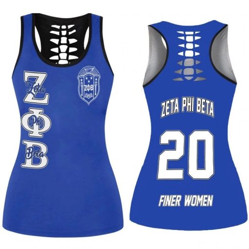 Zeta Phi Beta (Blue) Hollow Tank Top