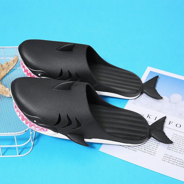 Summer Funny 3D Shark Designer Beach Men Fish Slippers