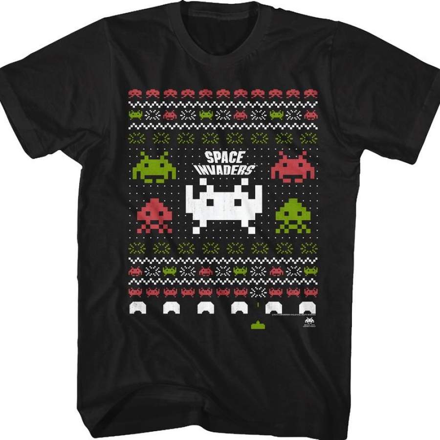 Space Invaders Ugly Christmas Shirt