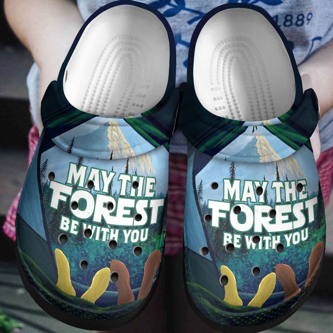 Camping Personalized Clog, Custom Name, Text, Color, Number Fashion Style For Women, Men, Kid, Print 3D May The Forest Be With You