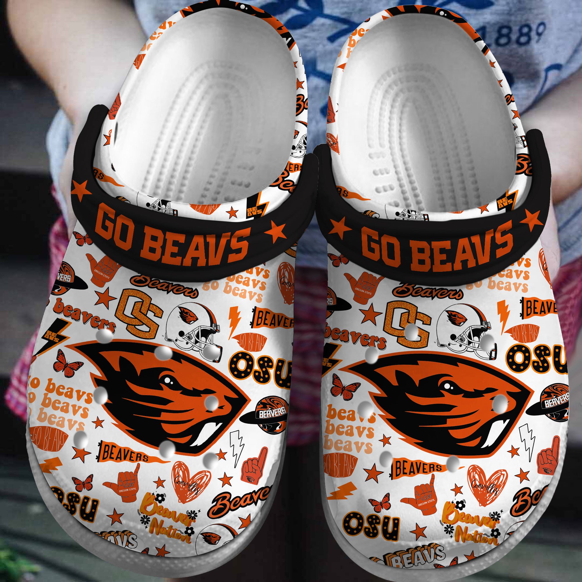 Oregon State Beavers NCAA Sport Crocss Crocband Clogs Shoes Comfortable For Men Women and Kids