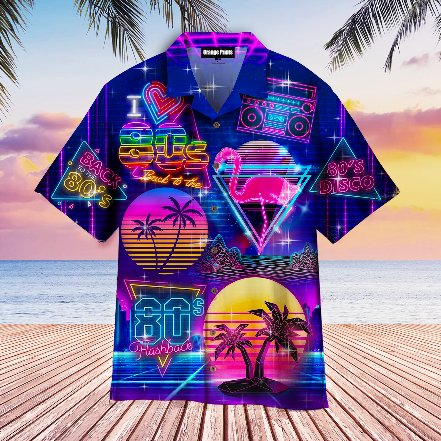 I Love Neon Disco Party Hawaii Shirt For Men Women Ha21928