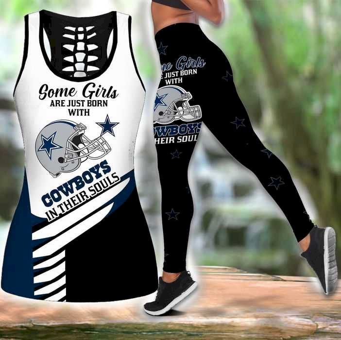 Womens Dallas Cowboys Some Girls Tank Top And Leggings Set For Yoga