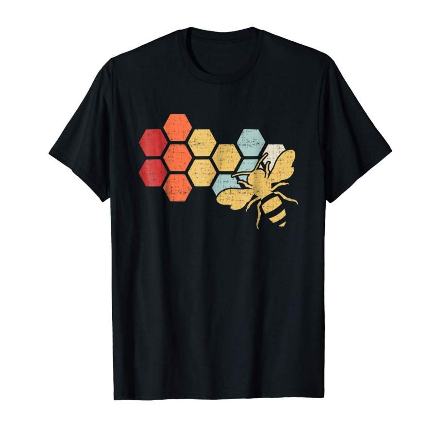 Retro Vintage Beekeeper Beekeeping Honey T-Shirt Men Short Sleeve T- Shirt