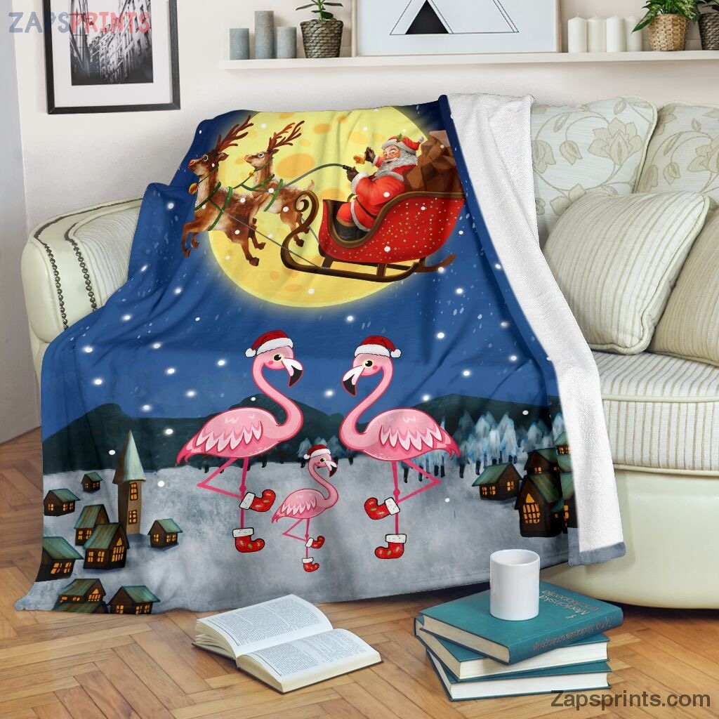 Christmas With Family Flamingo Blanket – Cool Gift Ideas