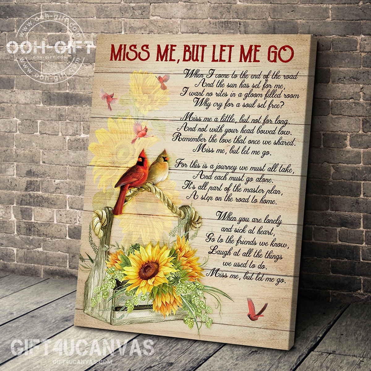 Angel – Miss Me, But Let Me Go Canvas Gift for Friend Birthday Gift Warm Home Decor Wall Art Visual Art