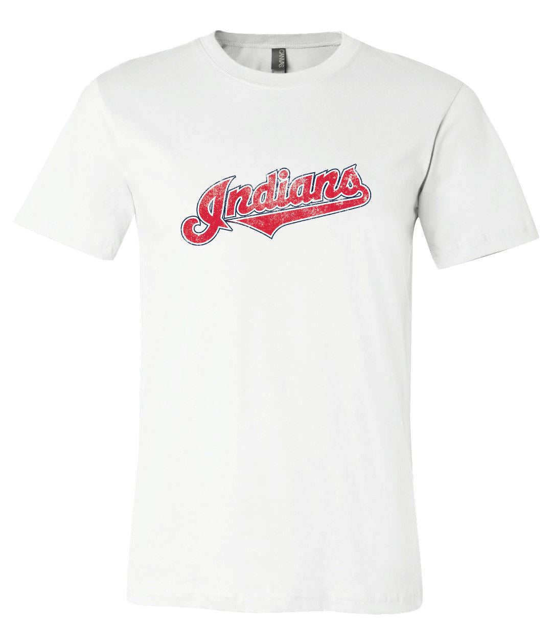 Cleveland Indians Text Logo Distressed Vintage Logo T-Shirt 6 Sizes S-3Xl!!