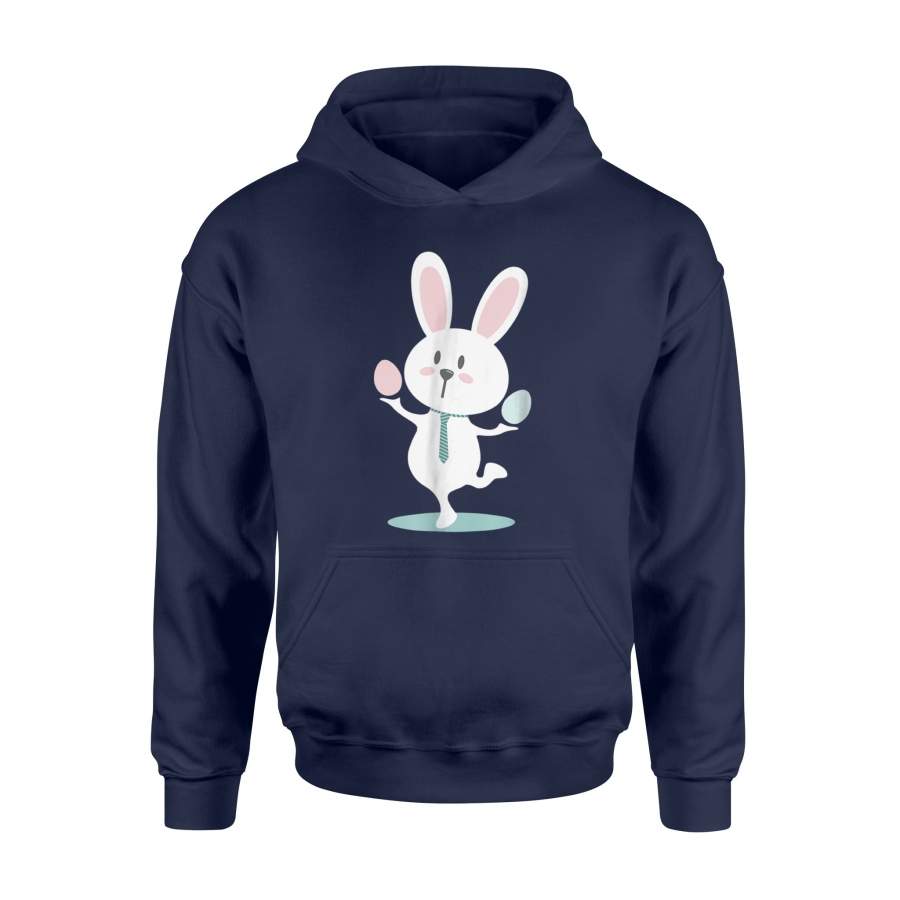 Cute Easter Bunny Balancing With Eggs Hoodie