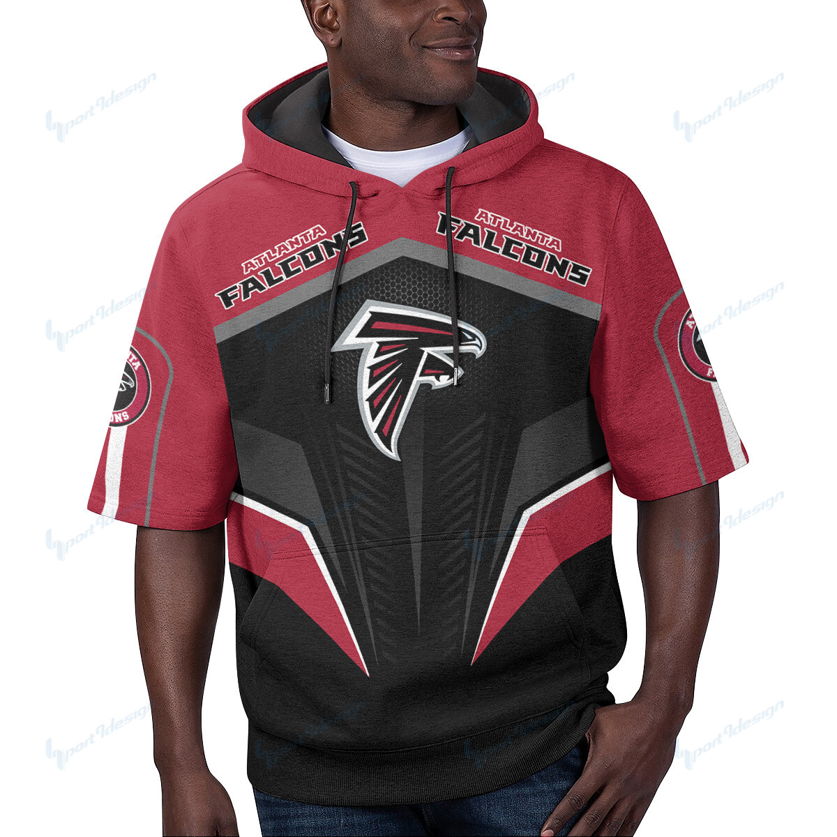 Atlanta Falcons Short Sleeve Hoodie Bg39