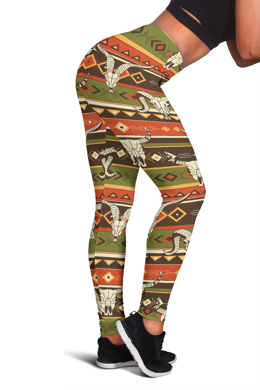 American Indian Skull Animal Women Leggings