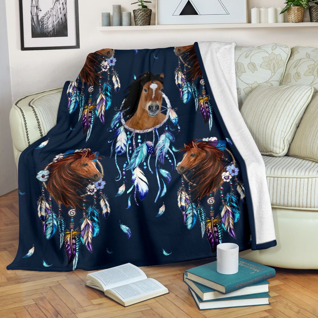 Horse dream catcher blanket