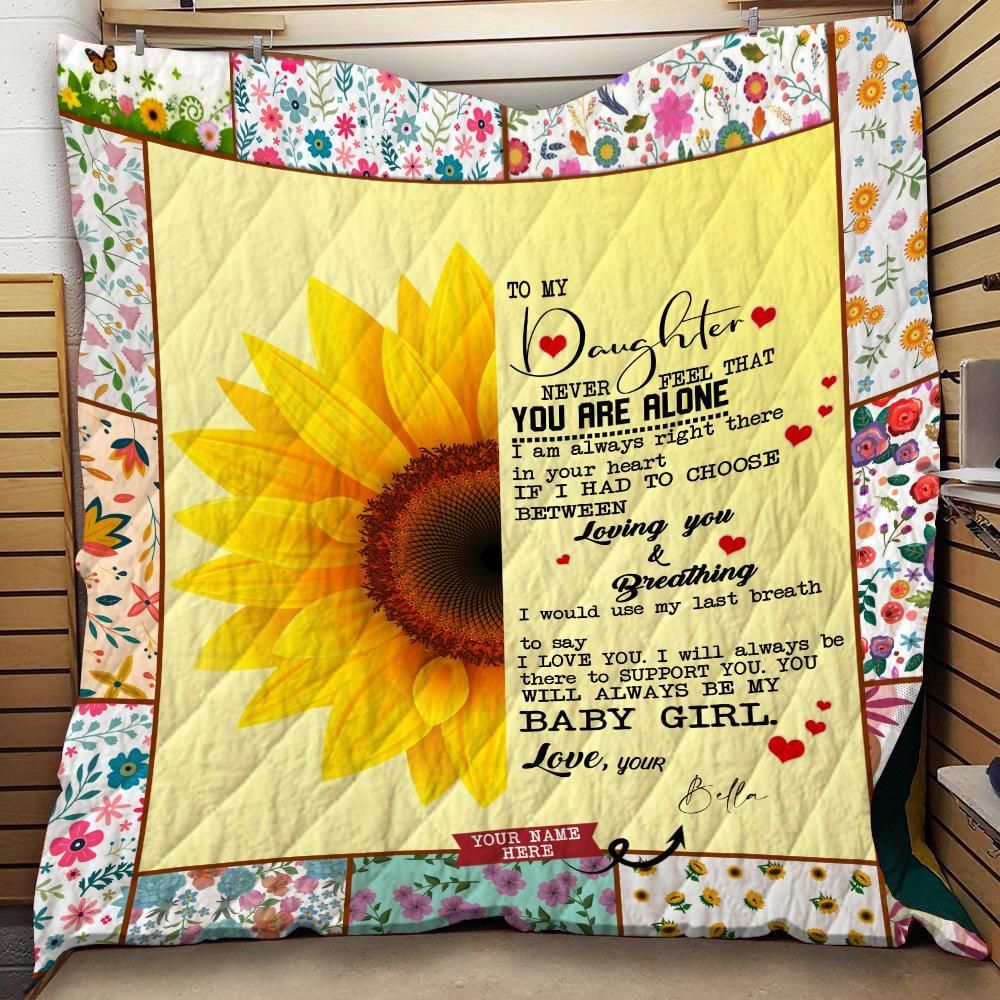 To My Daughter HPT Custom Quilt Blanket Ver 4