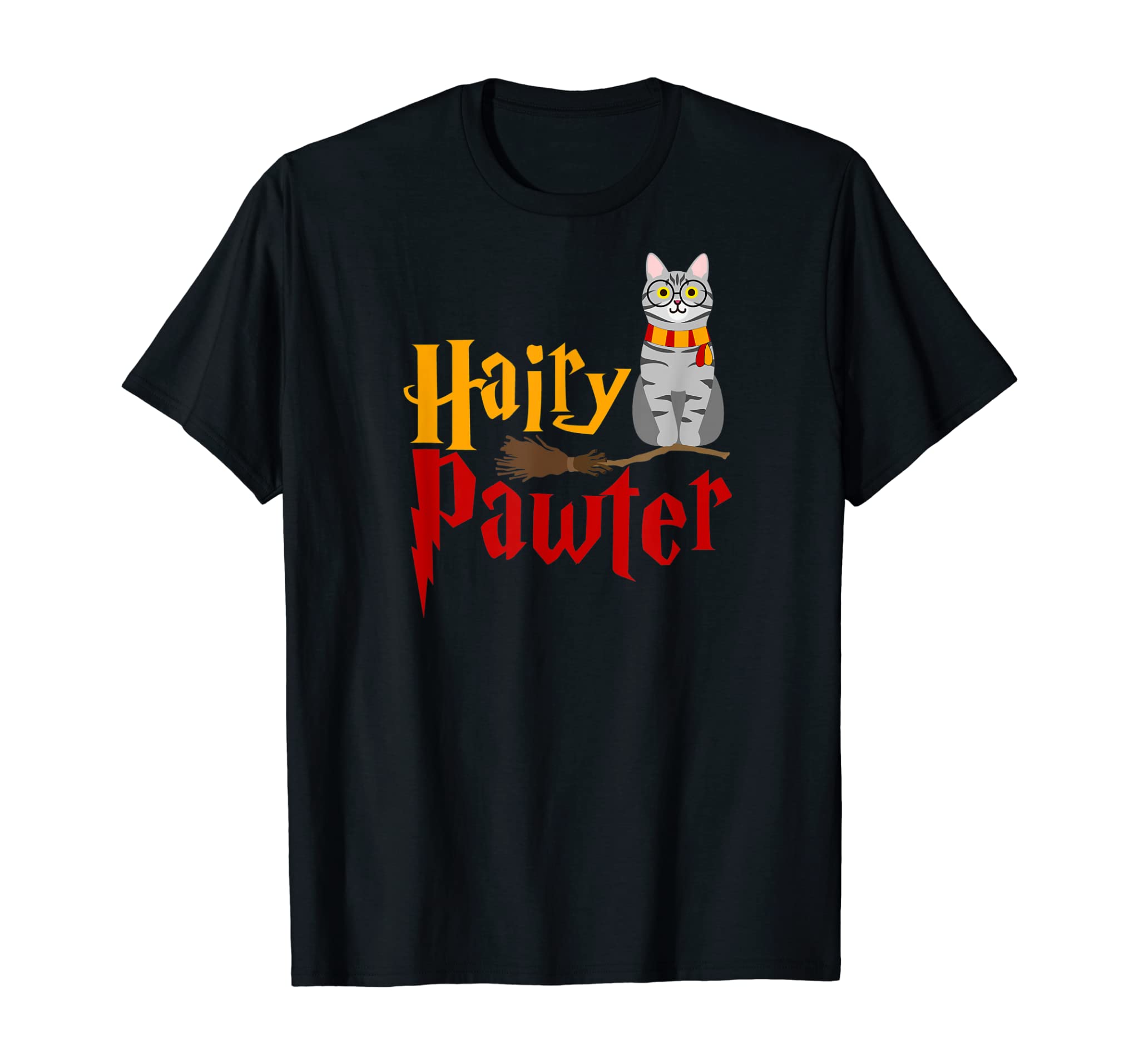 Funny Pun Hairy Pawter T-Shirt Wizard Gift For Cat Lovers