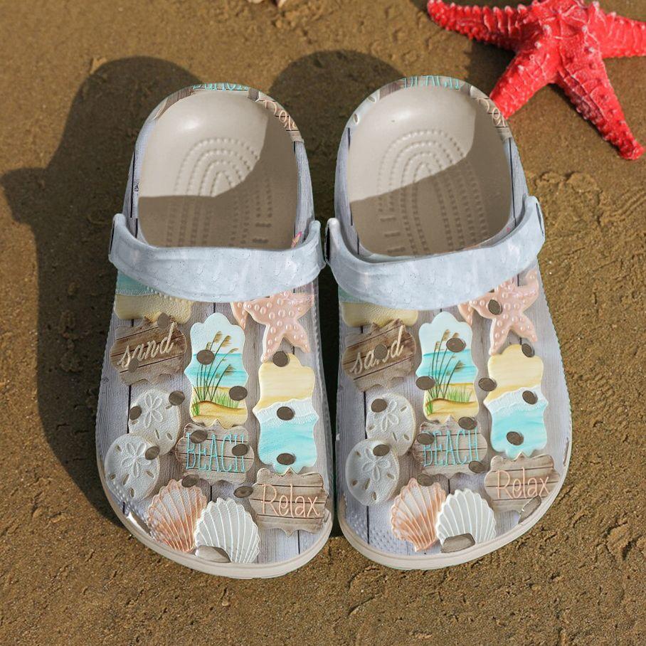 Beach Personalize Clog, Custom Name, Text, Fashion Style For Women, Men, Kid, Print 3D Sand Beach