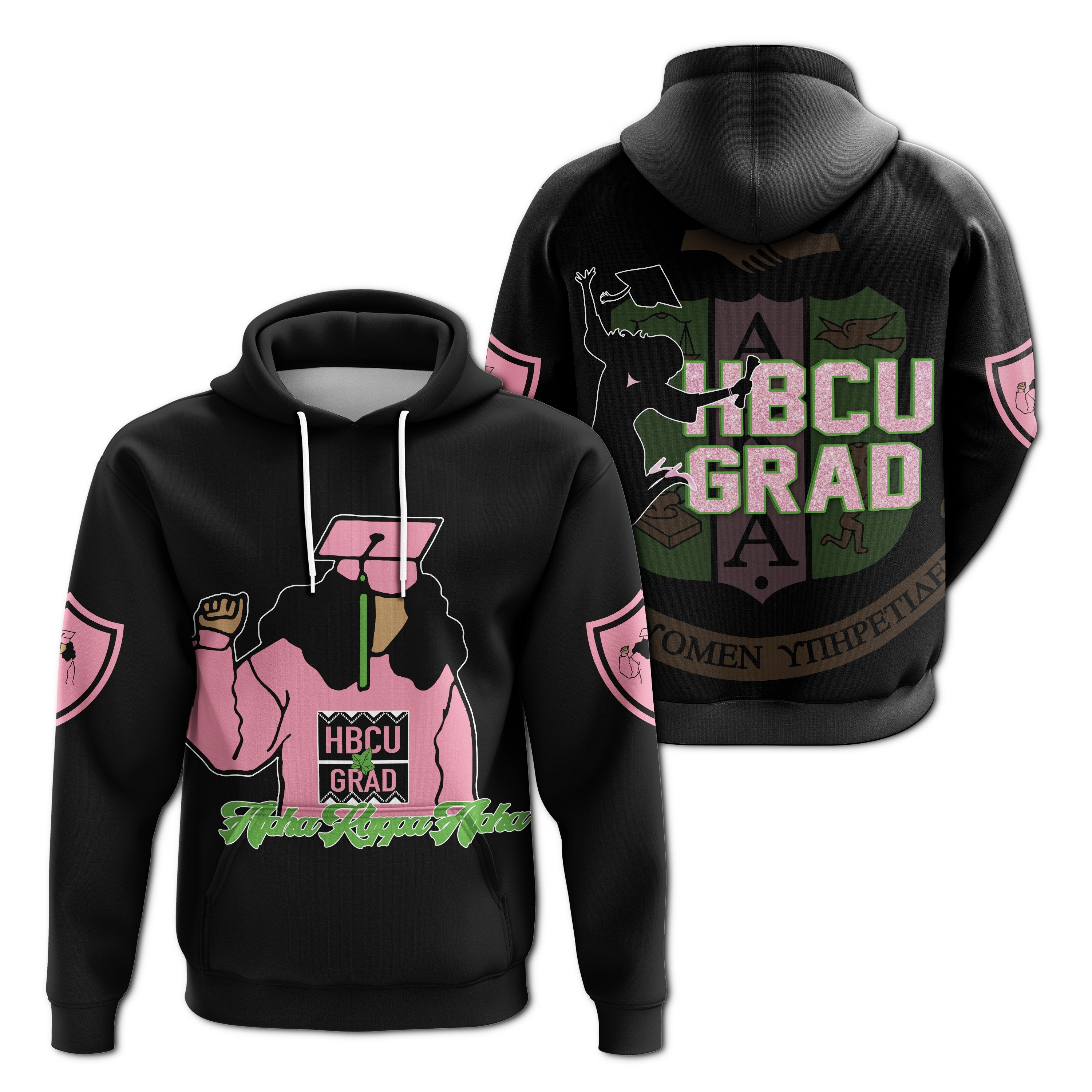 Greek Life Hoodie – Alpha Kappa Apha Hbcu Style Pullover