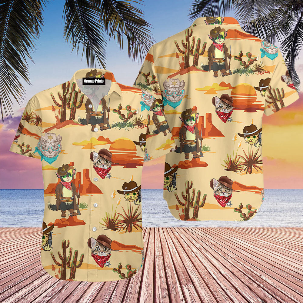 Cowboy Cat Hawaii Shirt For Men Women Ha45308