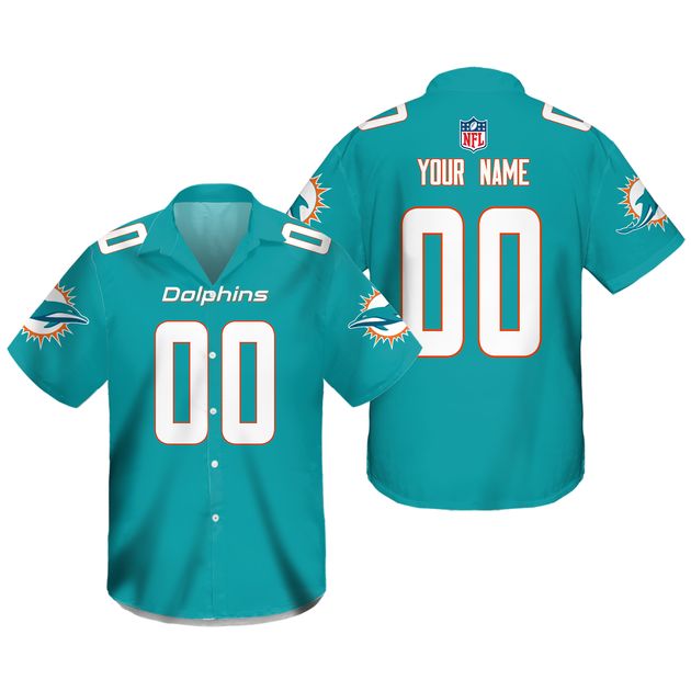 Personalized Miami Dolphins Short Sleeve Hawaiian Shirt