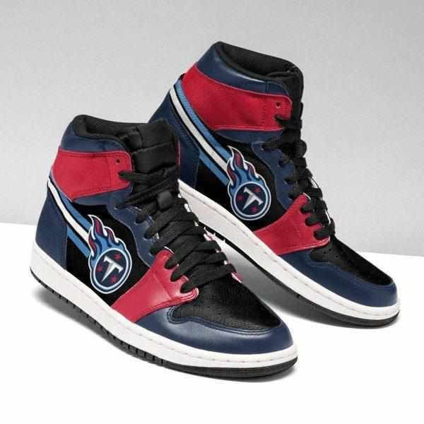 Tennessee Titans Football Background Air Jordan 1 High Printing Shoes Sneaker