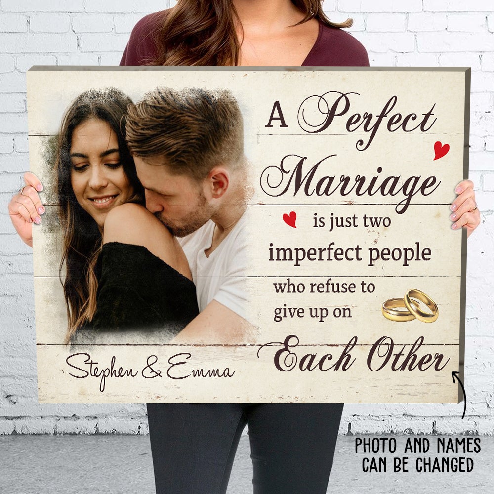 A Perfect Marriage – Personalized Custom Photo Canvas