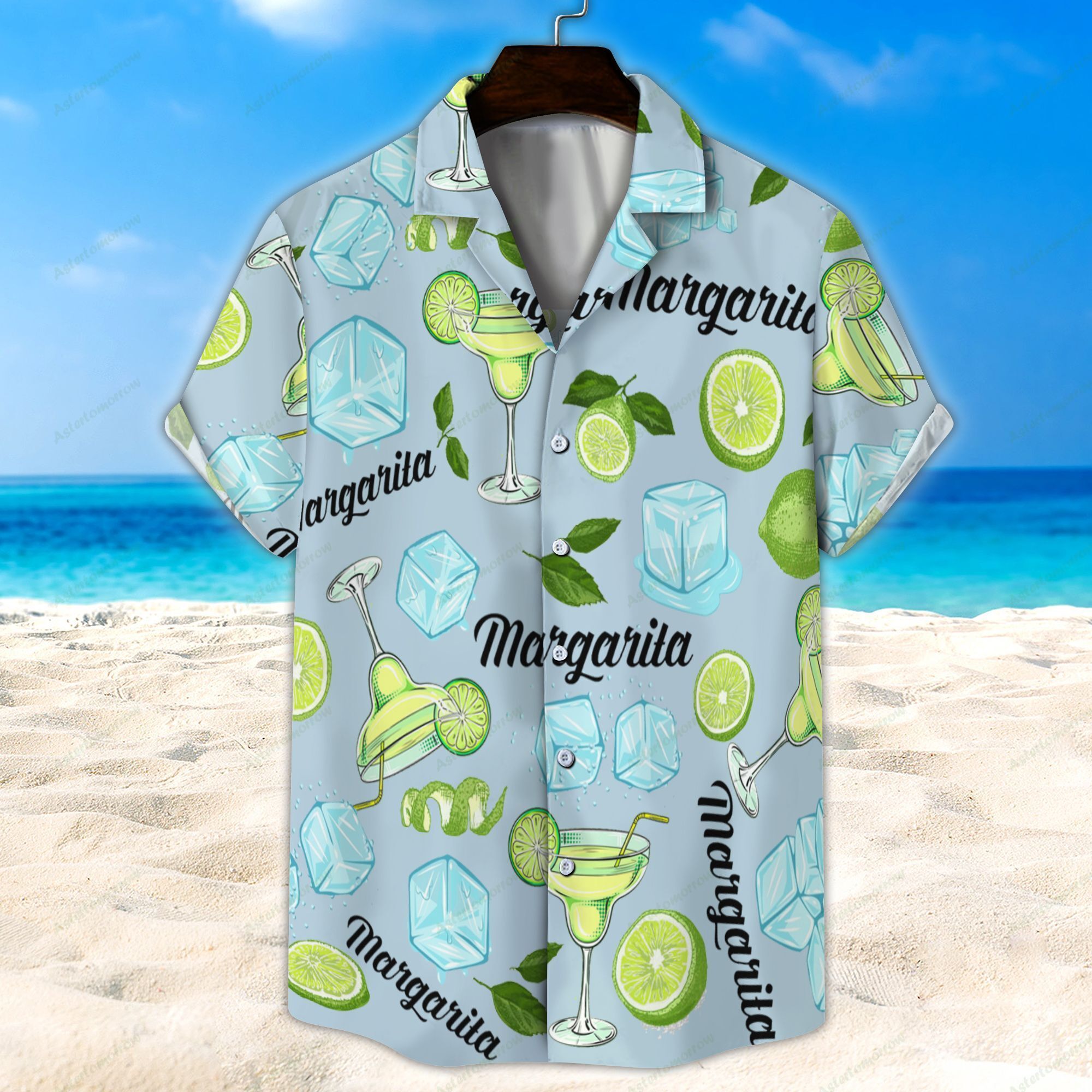 Margarita Light Blue Unisex Hawaiian Shirt Beach Cocktail Hawaiian Ha21557