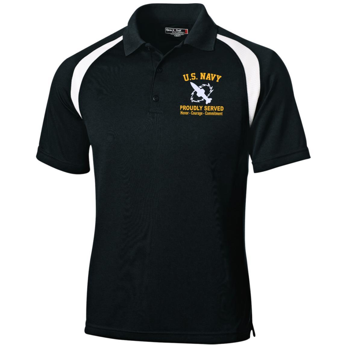 US Navy Missile Technician MT Logo Embroidered Sport-Tek Moisture-Wicking Tag-Free Golf Shirt