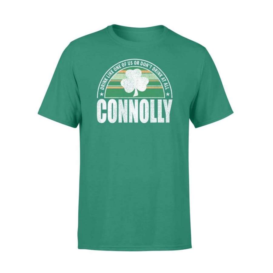 Distressed Vintage Connolly Irish Name Funny Drinking – Standard T-shirt