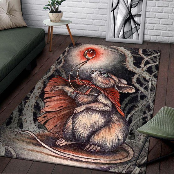 Rabbit Anti-Skid Plush Velour Area Rug | Ar1686