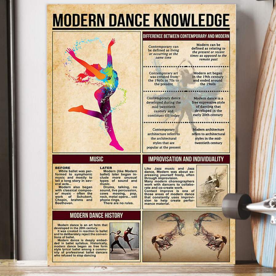 Modern Dance Knowledge Trending Gift For Modern Dance Lovers Poster