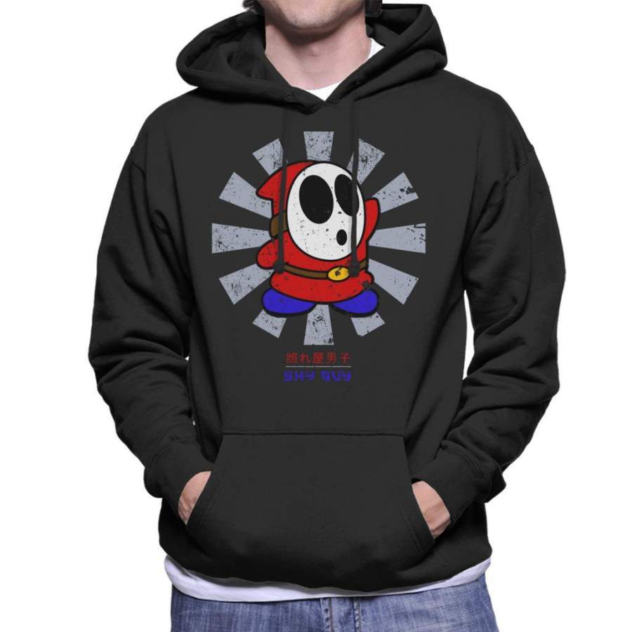 Shy Guy Retro Japanese Mario Men’s Hooded Sweatshirt