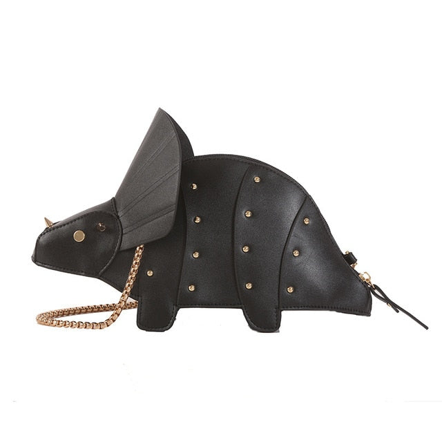 Triceratops Dinosaur Rivet 3D Shoulder Bag