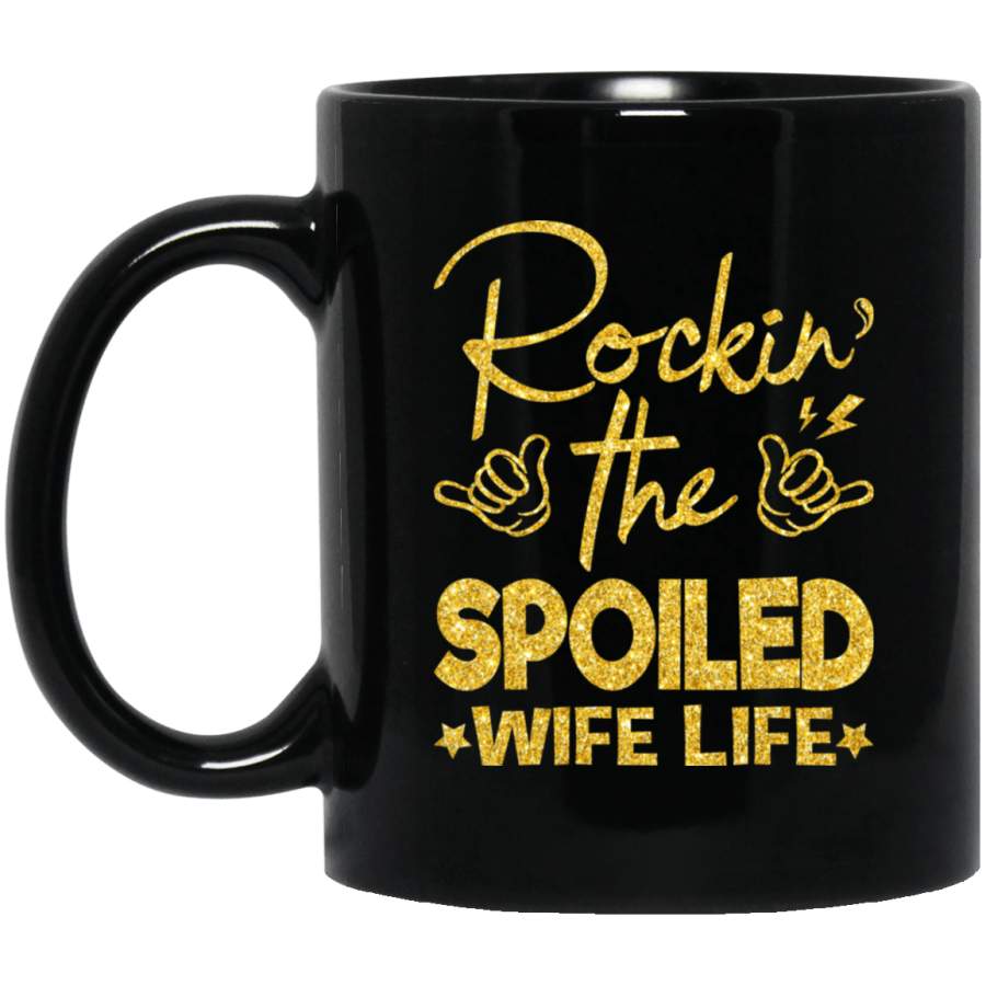 Rockin The Spoiled Wife Life Mug Afro Girl Rock Pro African Coffee Cup