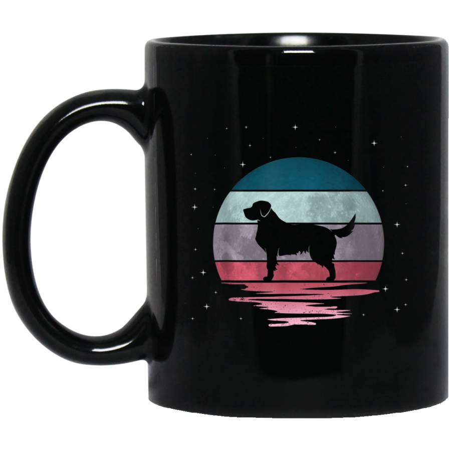 Golden Retriever Dog Mug Retro Vintage 70s Silhouette Moon Mug