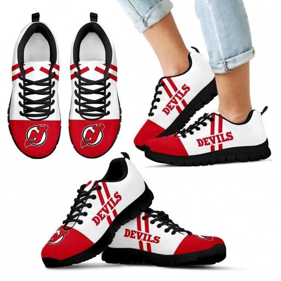 Line Stripe Logo Bottom New Jersey Devils Sneakers #226