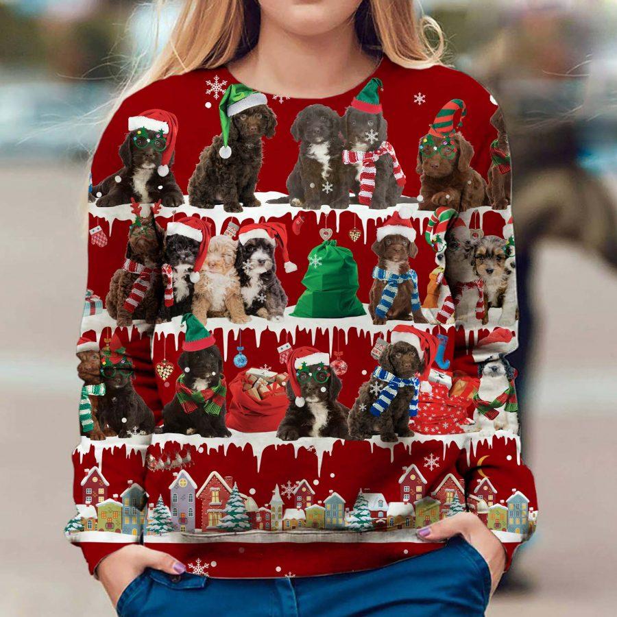 Sproodle – Snow Christmas – Premium Dog Christmas Ugly Sweatshirt, Dog Ugly Sweater