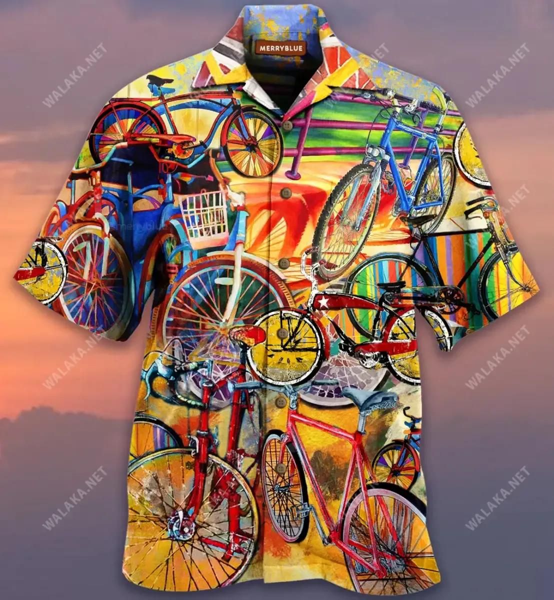 All I Need Is A Bike Aloha Hawaiian Shirt Colorful Short Sleeve Summer Beach Casual Shirt For Men And Women