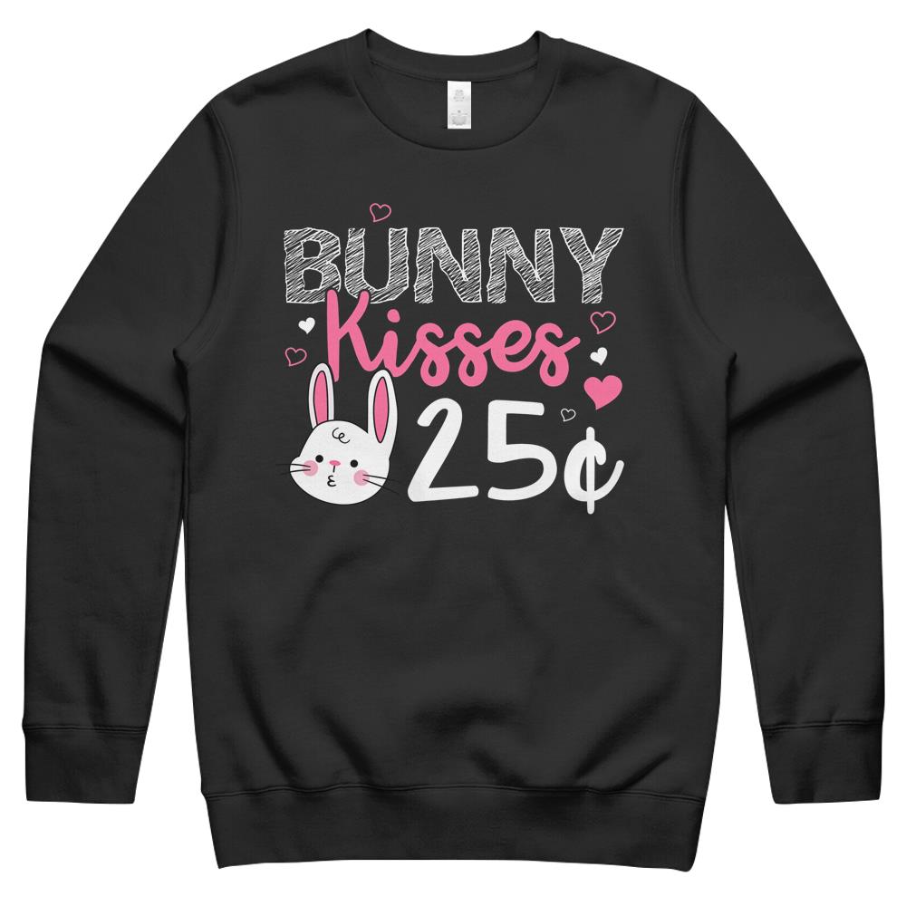 Bunny Kisses 25 Cents Wife Bestie Easter Day Crewneck Sweatshirt