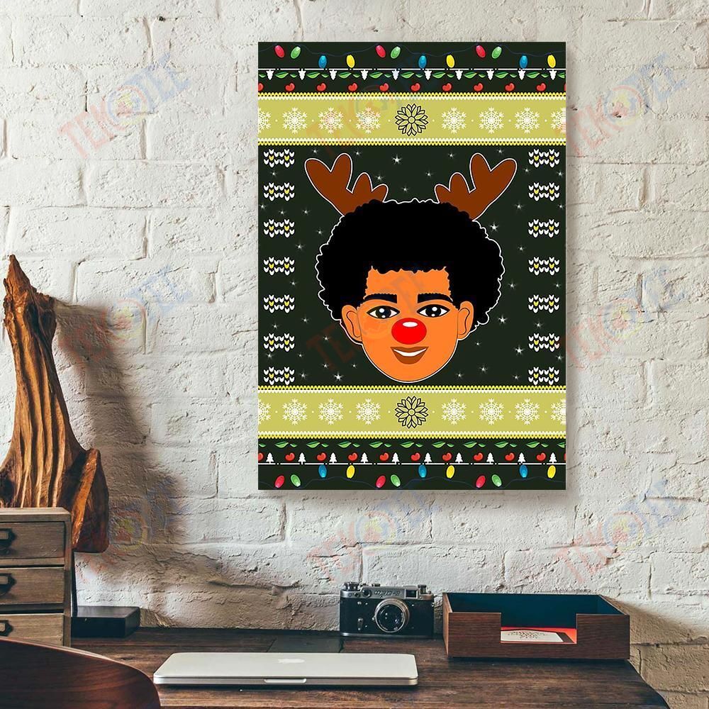 Custom Canvas Black Boy Christmas Ugly Vertical Canvas Wall Art Pretty Wall Art Designs