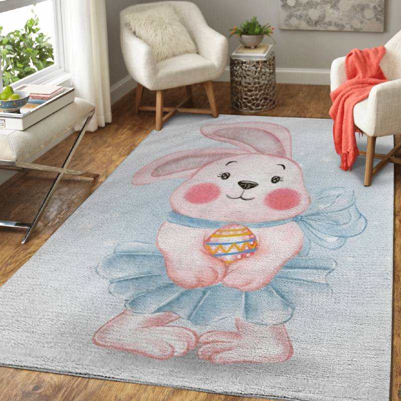 Cute bunny  – Cute Animals Area Rug Carpet