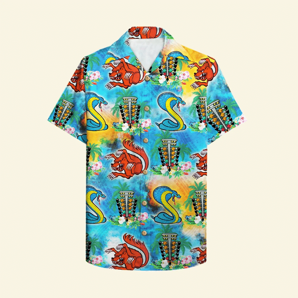 Flower Summer Print Short Sleeve Hawaii Casual Shirt Ha32904